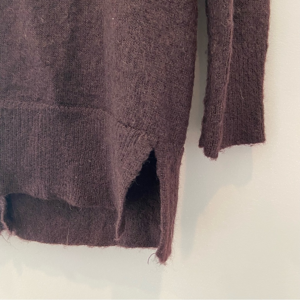 AMERICAN EAGLE Grandpa Cardigan Plum V-Neck Button Down Longline Small - Picture 7 of 7